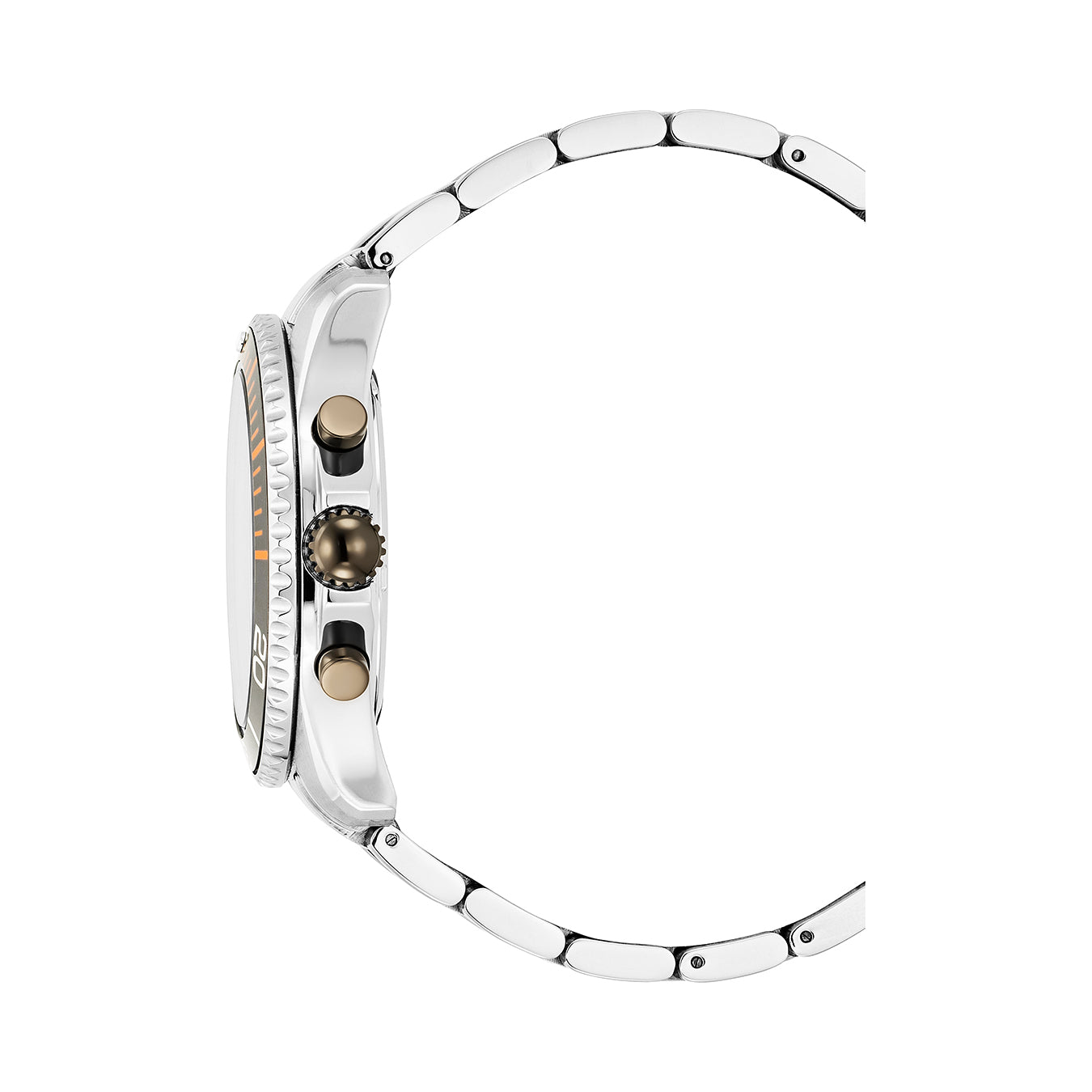 Sierra Chrono 43mm Chronograph - date, day by hand, small second Quartz grey Dial silver Tone Stainless Steel Sapphire Glass Swiss Made Men Watch