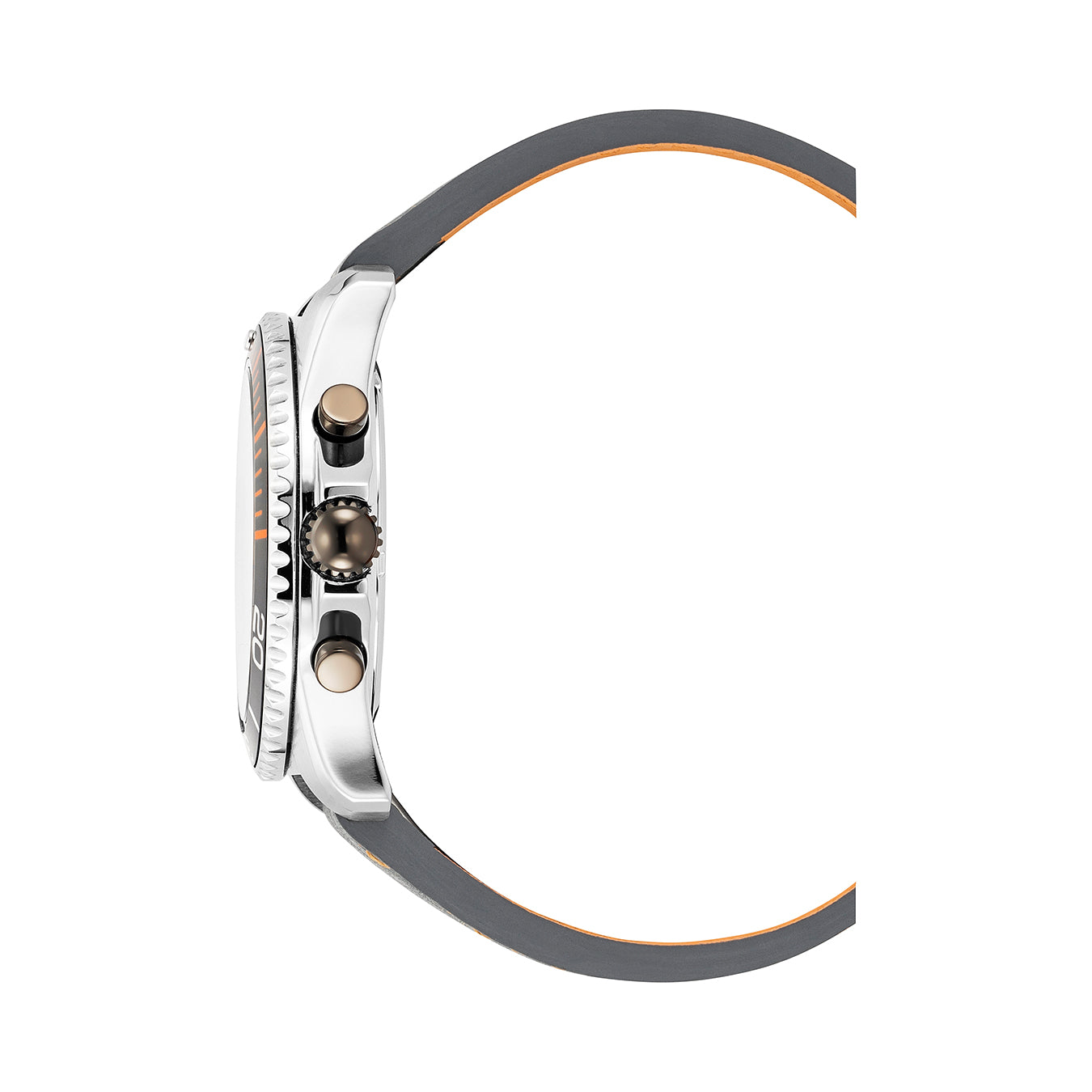 Sierra Chrono 43mm Chronograph - date, day by hand, small second Quartz grey Dial silver Tone Stainless Steel Sapphire Glass Swiss Made Men Watch