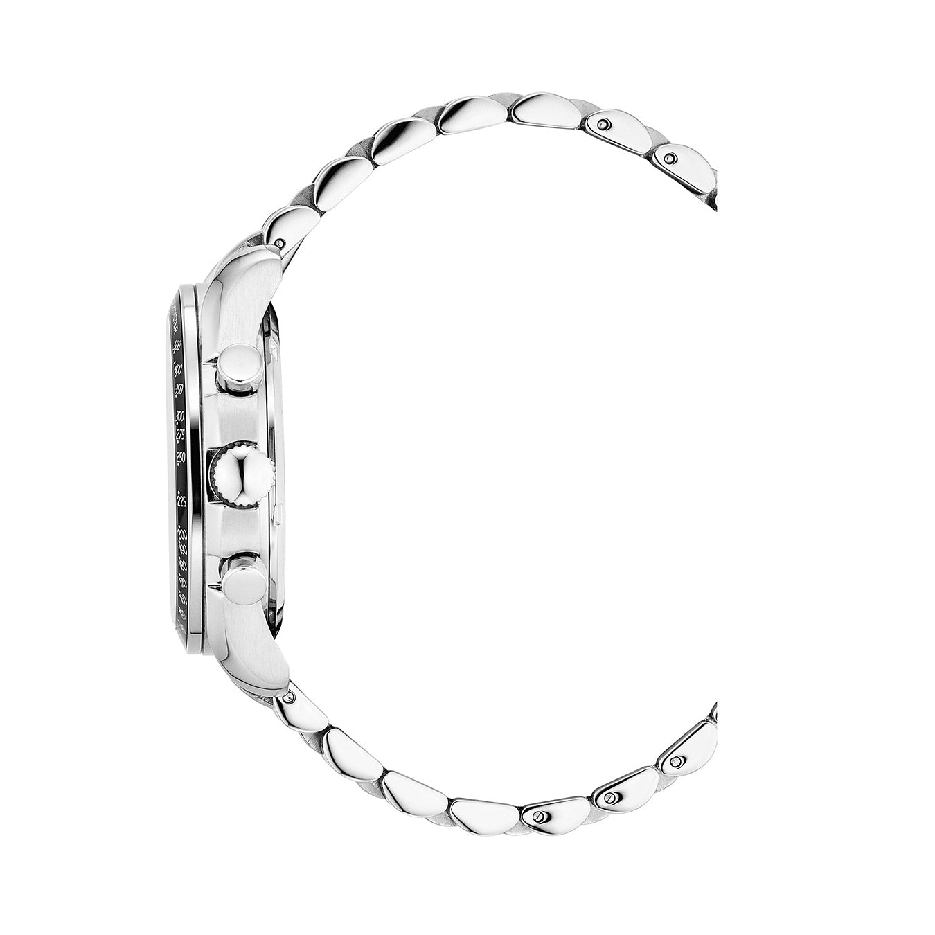 Swiss Precision 42mm Chronograph - date Quartz grey Dial silver Tone Stainless Steel Sapphire Glass Swiss Made Men Watch
