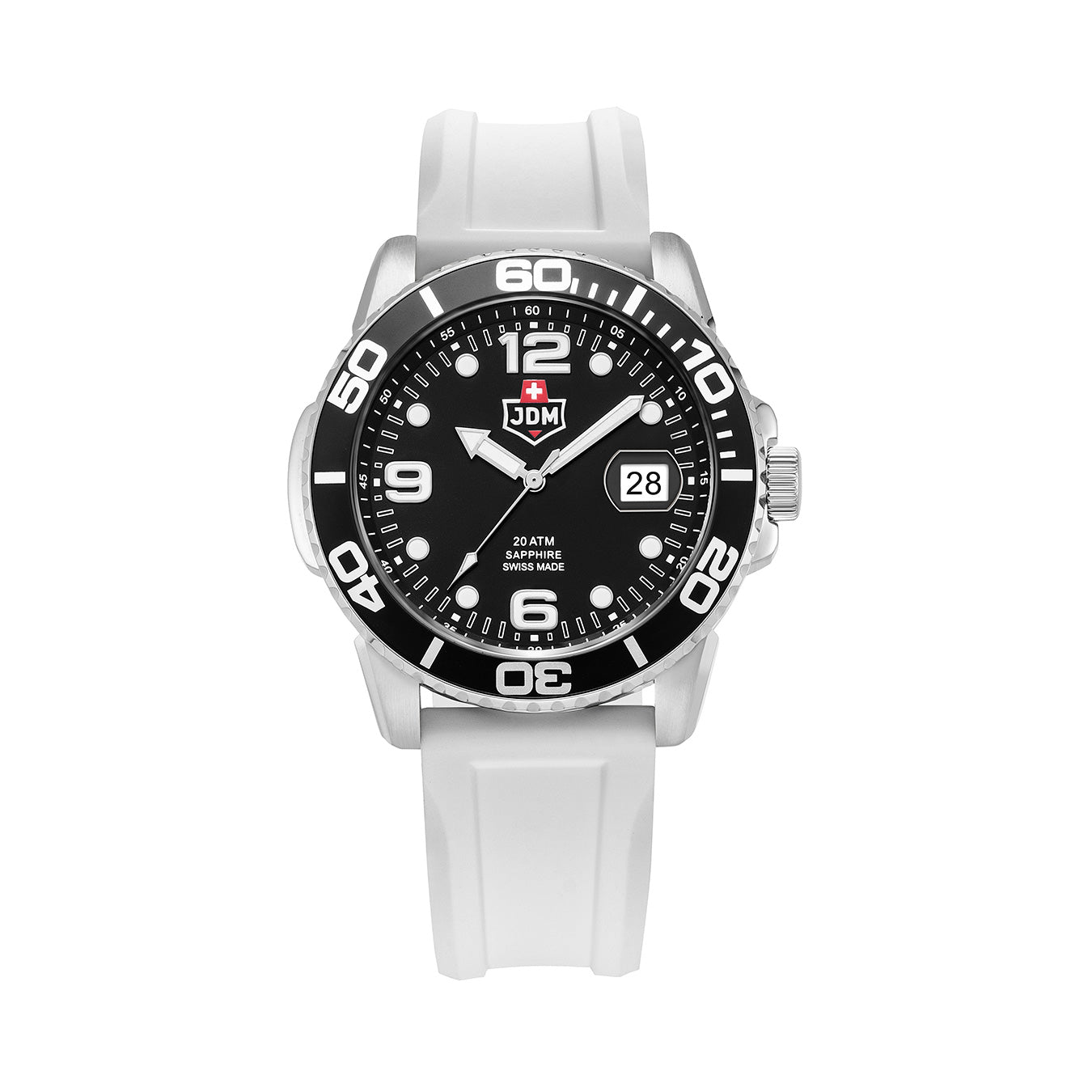 Mike Plus 43.5mm 3 hand - date Quartz Black Sunray Dial silver Tone Stainless Steel Sapphire Glass Swiss Made Men Watch