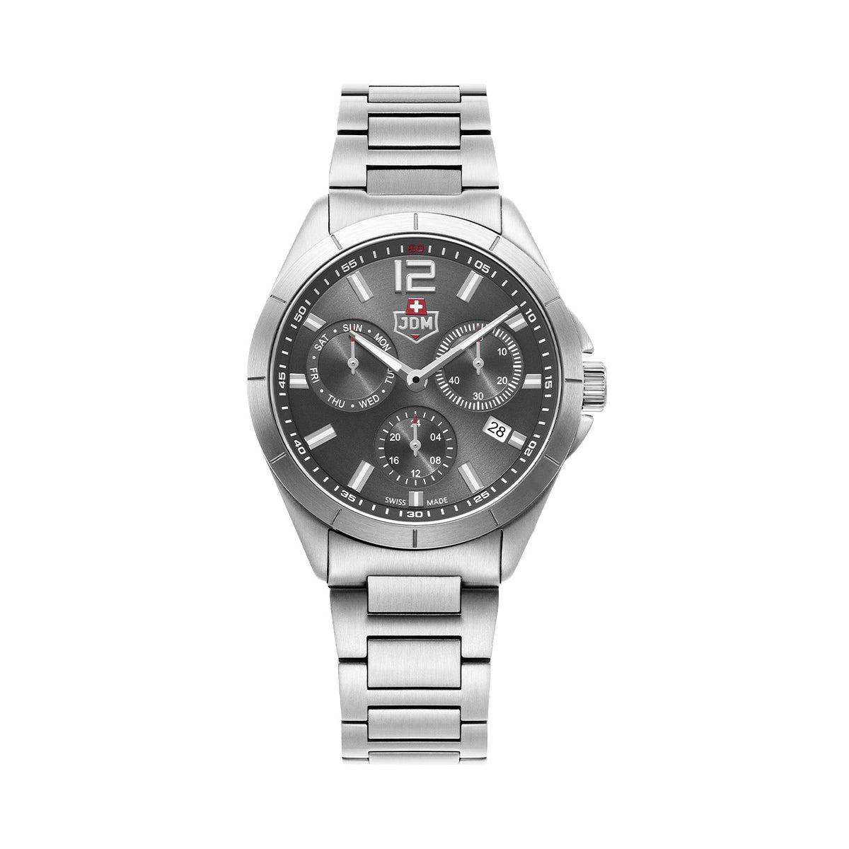 Vector 43mm Ronda-X30 Anthracite Dial Silver Stainless Steel Bracelet