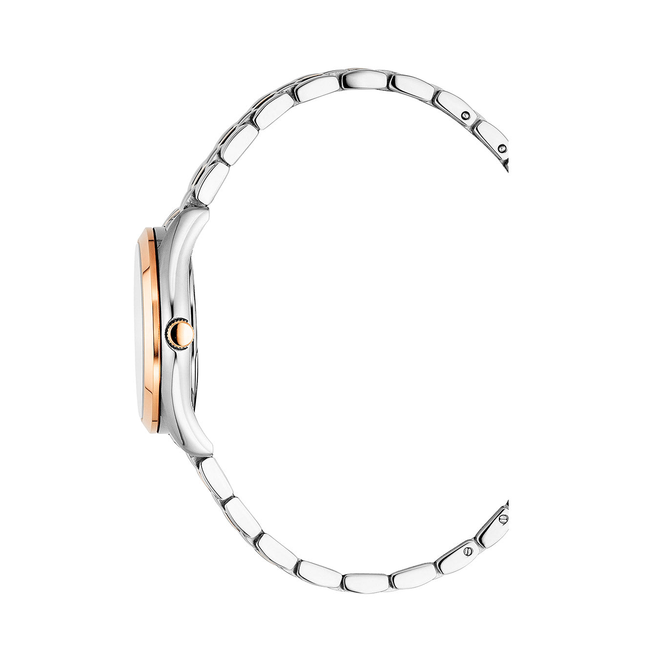 Interlaken Ladies 31mm 3 hand - date Quartz Grey Sunray Dial silver + rosegold Tone Stainless Steel Sapphire Glass Swiss Made Women Watch