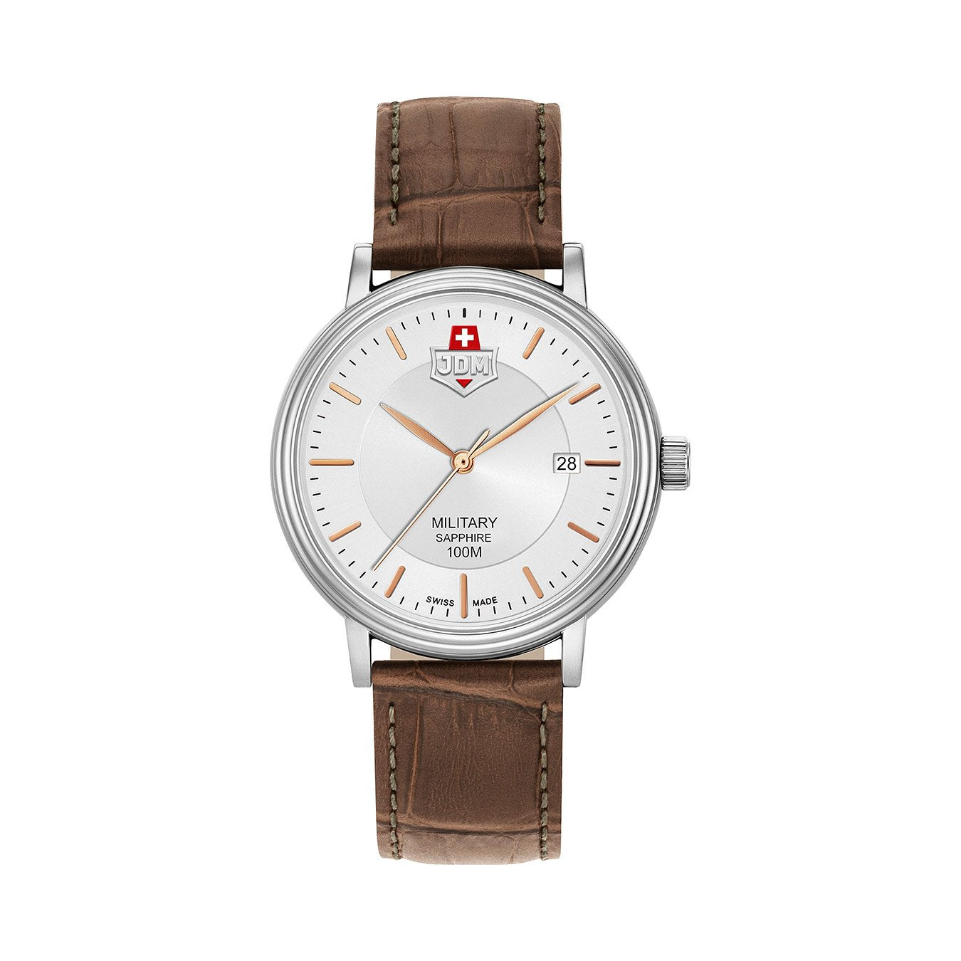 Kilo 40mm 3 hand - date Quartz silver Dial silver Tone Stainless Steel Sapphire Glass Swiss Made Men Watch