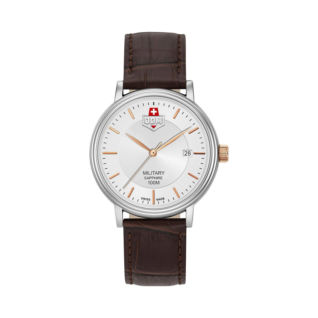 Kilo 40mm 3 hand - date Quartz silver Dial silver Tone Stainless Steel Sapphire Glass Swiss Made Men Watch