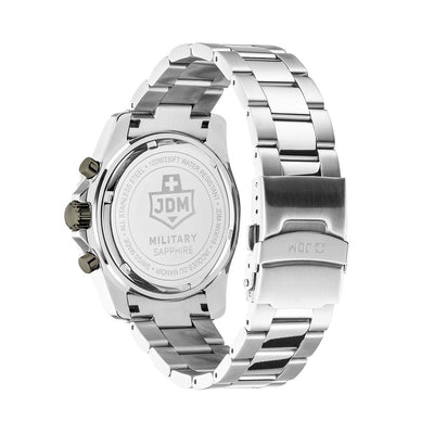 Sierra Chrono 43mm Chronograph - date, day by hand, small second Quartz grey Dial silver Tone Stainless Steel Sapphire Glass Swiss Made Men Watch
