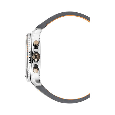 Sierra Chrono 43mm Chronograph - date, day by hand, small second Quartz grey Dial silver Tone Stainless Steel Sapphire Glass Swiss Made Men Watch