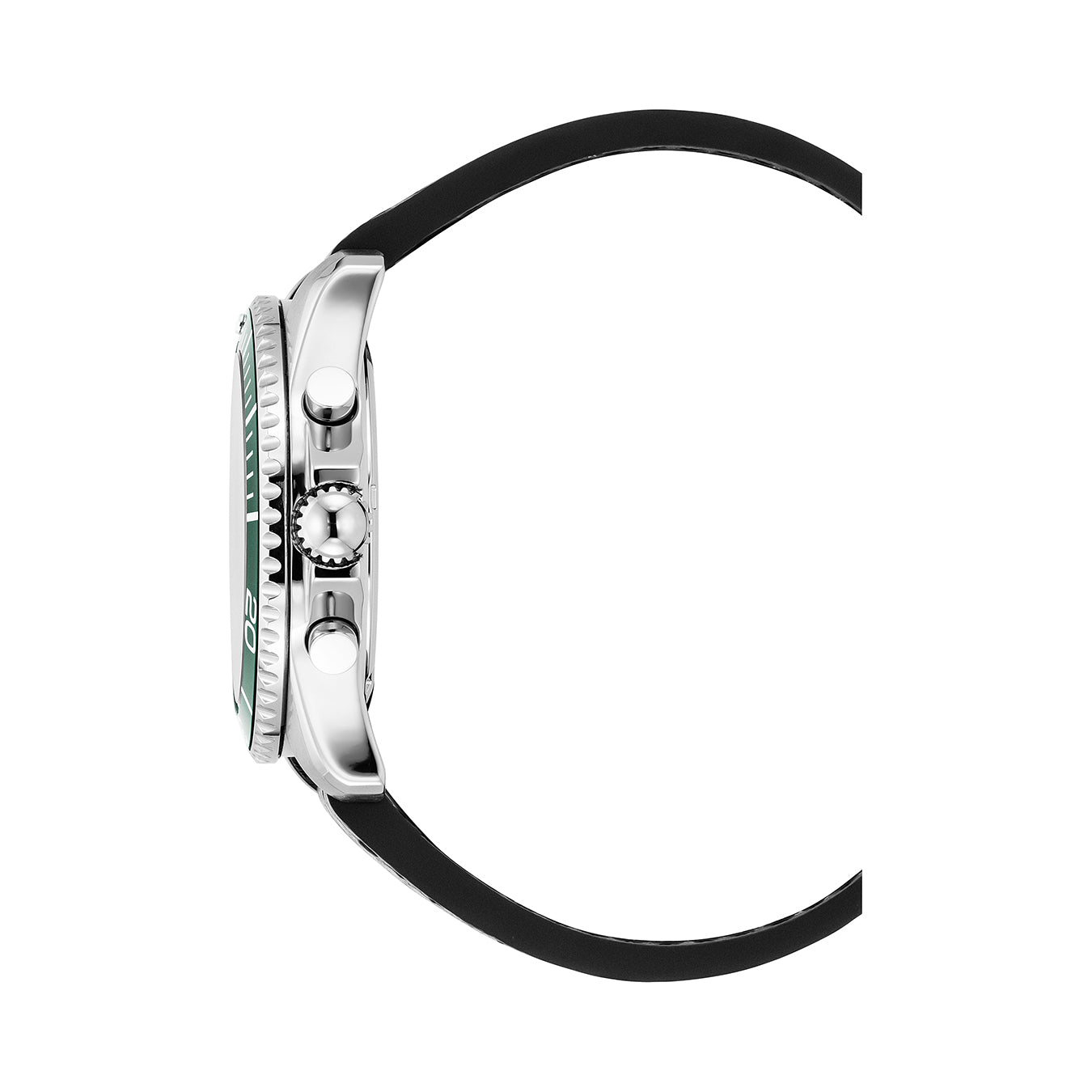 Sierra Chrono 43mm Chronograph - date, day by hand, small second Quartz green Dial silver Tone Stainless Steel Sapphire Glass Swiss Made Men Watch