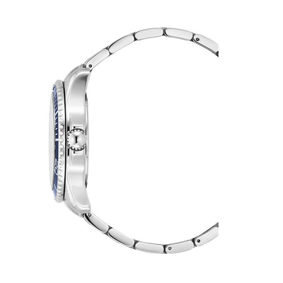 Sierra 43mm 3 hand - date Quartz blue Dial silver Tone Stainless Steel Sapphire Glass Swiss Made Men Watch