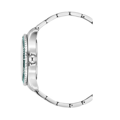 Sierra 43mm 3 hand - date Quartz green Dial silver Tone Stainless Steel Sapphire Glass Swiss Made Men Watch