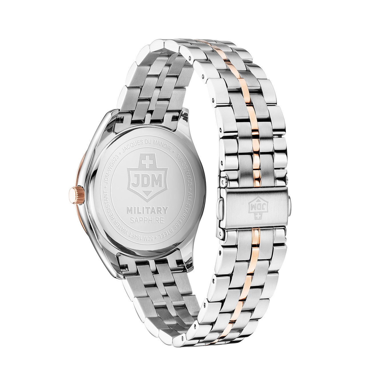 Interlaken Gents 41mm 3 hand - date Quartz Grey Sunray Dial silver + rosegold Tone Stainless Steel Sapphire Glass Swiss Made Men Watch