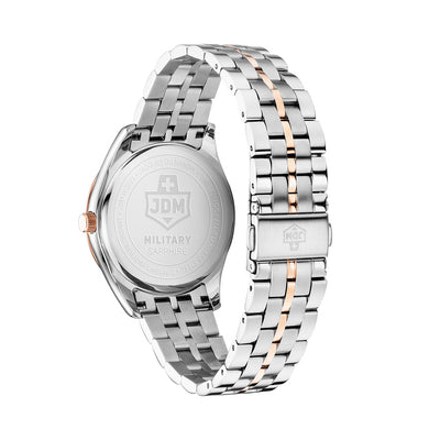 Interlaken Gents 41mm 3 hand - date Quartz Grey Sunray Dial silver + rosegold Tone Stainless Steel Sapphire Glass Swiss Made Men Watch