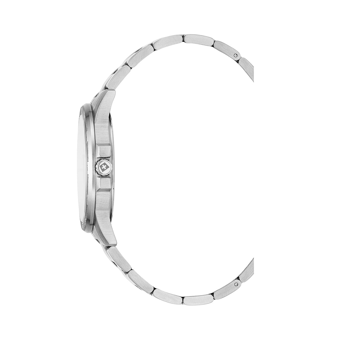 Oscar 42mm 3 hand - date Quartz Silver Sunray Dial silver Tone Stainless Steel Sapphire Glass Swiss Made Men Watch