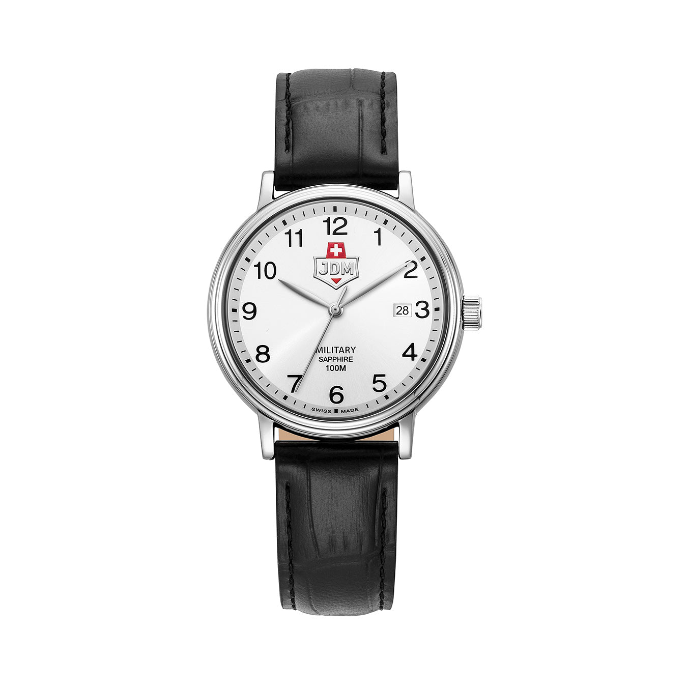 Kilo II 40mm 3 hand - date Quartz white Dial silver Tone Stainless Steel Sapphire Glass Swiss Made Men Watch