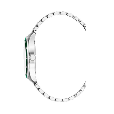 Zulu 42mm 3 hand - date Quartz Green Sunray Dial silver Tone Stainless Steel Sapphire Glass Swiss Made Men Watch