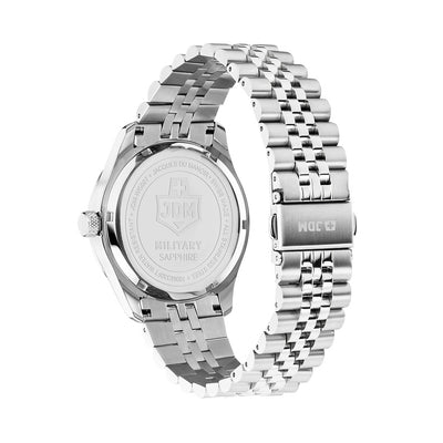 Zulu 42mm 3 hand - date Quartz Black Sunray Dial silver Tone Stainless Steel Sapphire Glass Swiss Made Men Watch