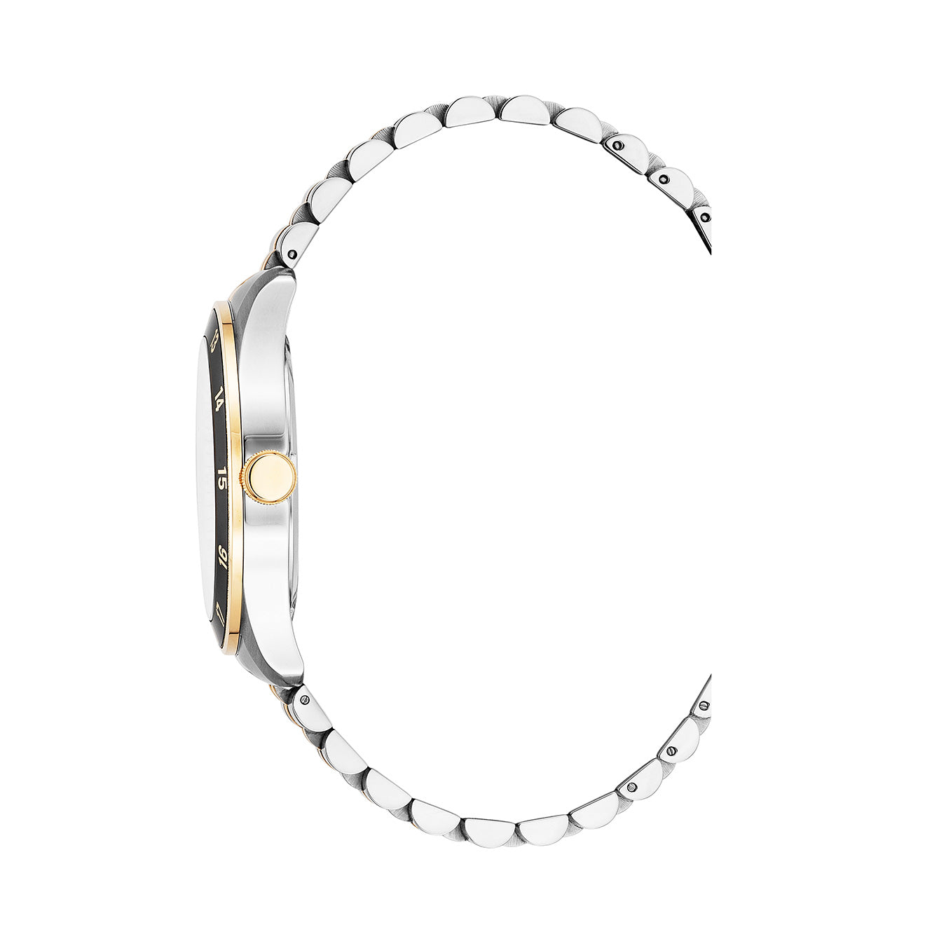 Zulu 42mm 3 hand - date Quartz white Dial silver + gold Tone Stainless Steel Sapphire Glass Swiss Made Men Watch
