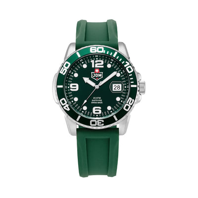 Mike Plus 43.5mm 3 hand - date Quartz Green Sunray Dial silver Tone Stainless Steel Sapphire Glass Swiss Made Men Watch