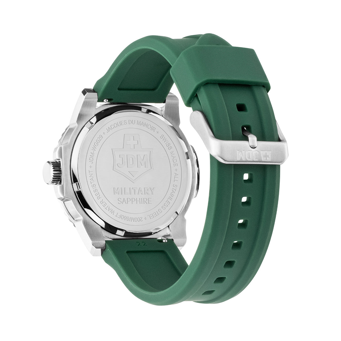 Mike Plus 43.5mm 3 hand - date Quartz Green Sunray Dial silver Tone Stainless Steel Sapphire Glass Swiss Made Men Watch