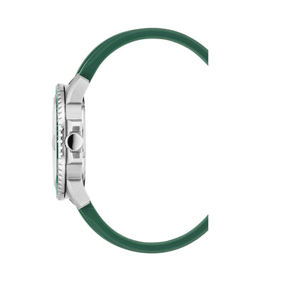 Mike Plus 43.5mm 3 hand - date Quartz Green Sunray Dial silver Tone Stainless Steel Sapphire Glass Swiss Made Men Watch