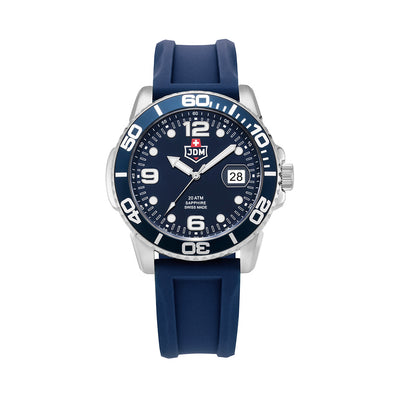 Mike Plus 43.5mm 3 hand - date Quartz Blue Sunray Dial silver Tone Stainless Steel Sapphire Glass Swiss Made Men Watch
