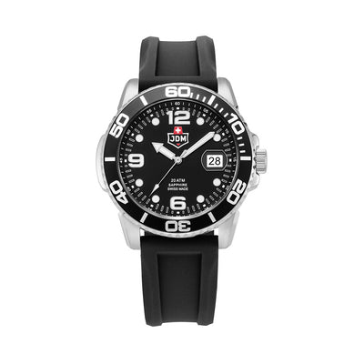 Mike Plus 43.5mm 3 hand - date Quartz Black Sunray Dial silver Tone Stainless Steel Sapphire Glass Swiss Made Men Watch