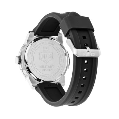Mike Plus 43.5mm 3 hand - date Quartz Black Sunray Dial silver Tone Stainless Steel Sapphire Glass Swiss Made Men Watch