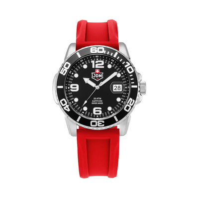Mike Plus 43.5mm 3 hand - date Quartz Black Sunray Dial silver Tone Stainless Steel Sapphire Glass Swiss Made Men Watch