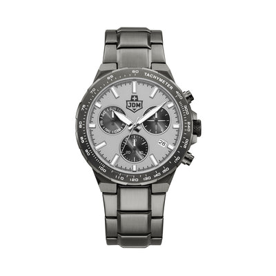 Bolt 44 mm Ronda-Z60-A1C4 Silver Dial Black Stainless Steel Bracelet