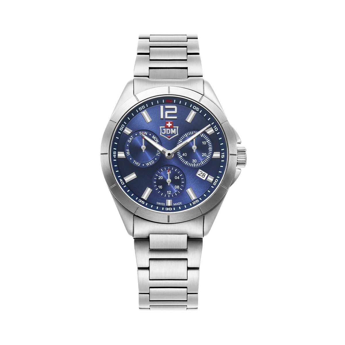 Vector 43mm Ronda-X30 Blue Dial Silver Stainless Steel Bracelet