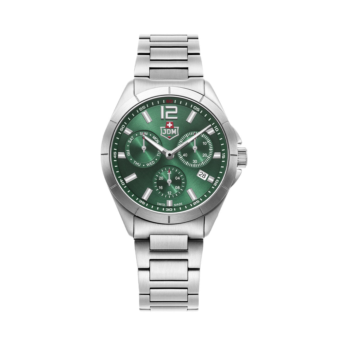 Vector 43mm Ronda-X30 Green Dial Silver Stainless Steel Bracelet