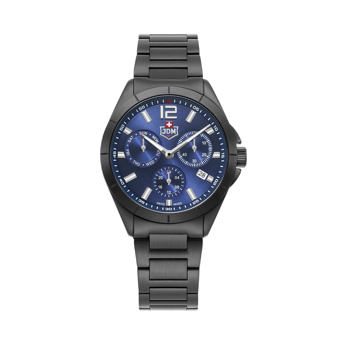 Vector 43mm Ronda-X30 Blue Dial Black Stainless Steel Bracelet