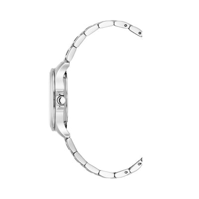 Alpha I Ladies 30mm 3 hand - date Quartz Blue matt Dial silver Tone Stainless Steel Sapphire Glass Swiss Made Women Watch