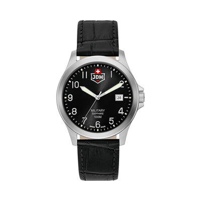 Alpha I 40mm 3 hand - date Quartz black Dial silver Tone Stainless Steel Sapphire Glass Swiss Made Men Watch