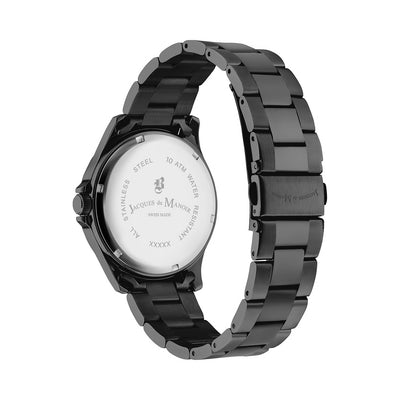 Alpha I 40mm 3 hand - date Quartz blue Dial black Tone Stainless Steel Sapphire Glass Swiss Made Men Watch