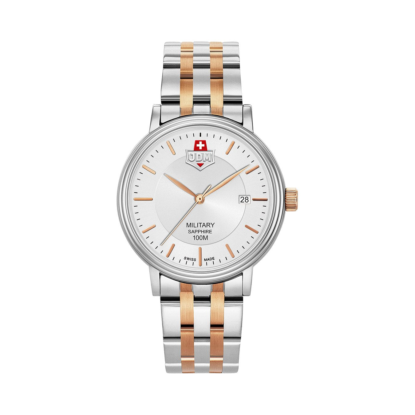 Kilo 40mm 3 hand - date Quartz silver Dial silver Tone Stainless Steel Sapphire Glass Swiss Made Men Watch